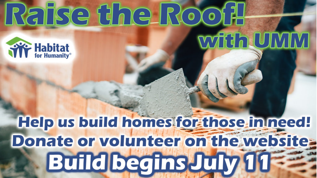 raise the roof with umm help us build homes for those in need! donate or volunteer on the website build begins july 11